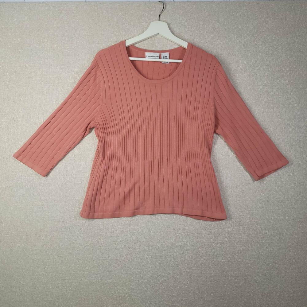 Chic Croft & Barrow Coral Blouse - Women's XL Top